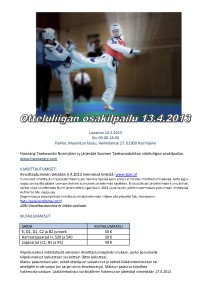 Taekwondoliiga jatkuu Nurmijärvellä 13.4.