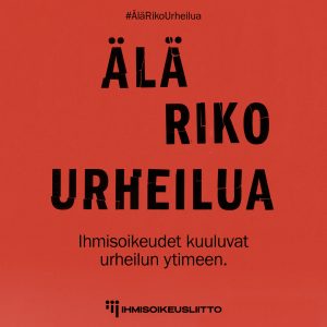 Taekwondourheilijat mukana Älä riko urheilua -kampanjassa